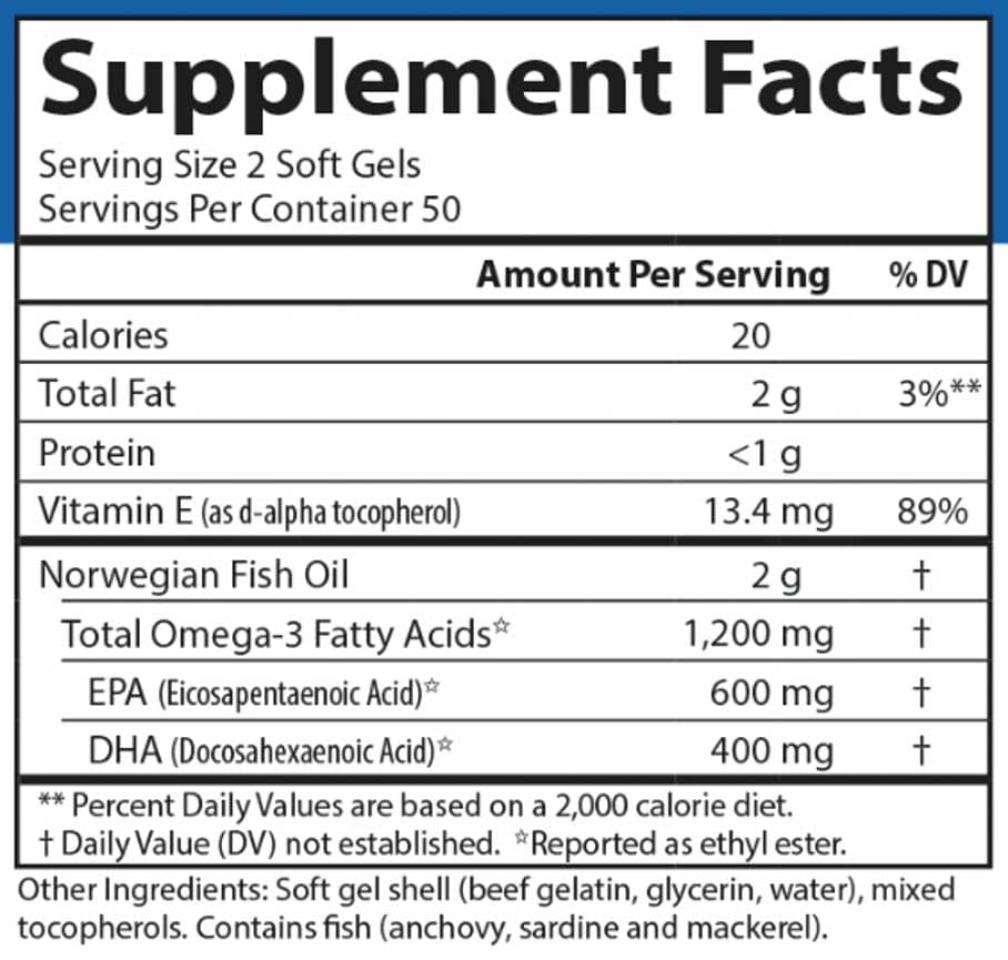 Carlson Labs Super Omega-3 Gems 1200 mg