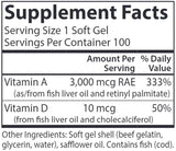 Carlson Labs Vitamin A & D 10,000 IU & 400 IU