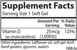 Carlson Labs Vitamin D3 1,000 IU (25 mcg)