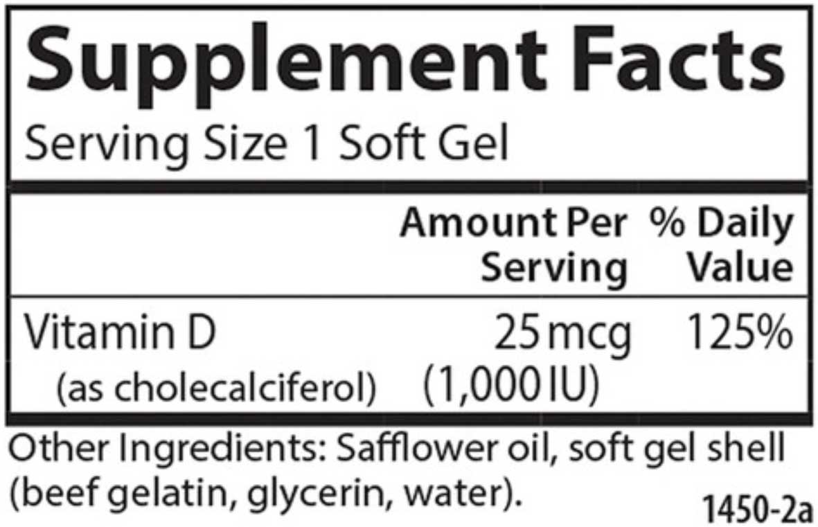 Carlson Labs Vitamin D3 1,000 IU (25 mcg)