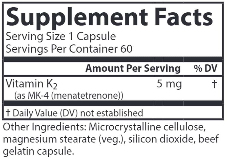 Carlson Labs Vitamin K2 5 mg