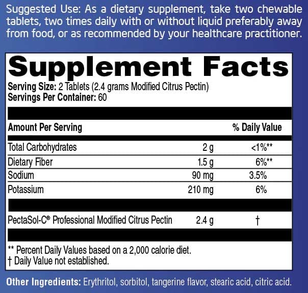 Clinical Synergy Professional Formulas PectaSol-C Professional Tangerine Chewable