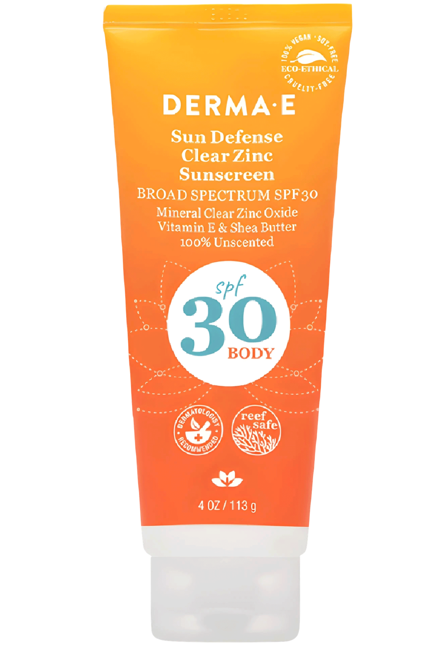 DermaE Natural Bodycare Sun Defense Clear Zinc Sunscreen