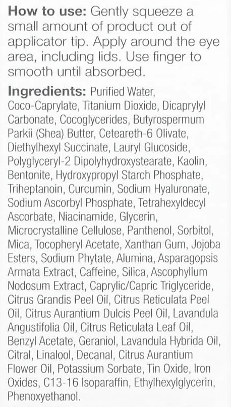 DermaE Natural Bodycare Vitamin C No Dark Circle Perfecting Eye Cream