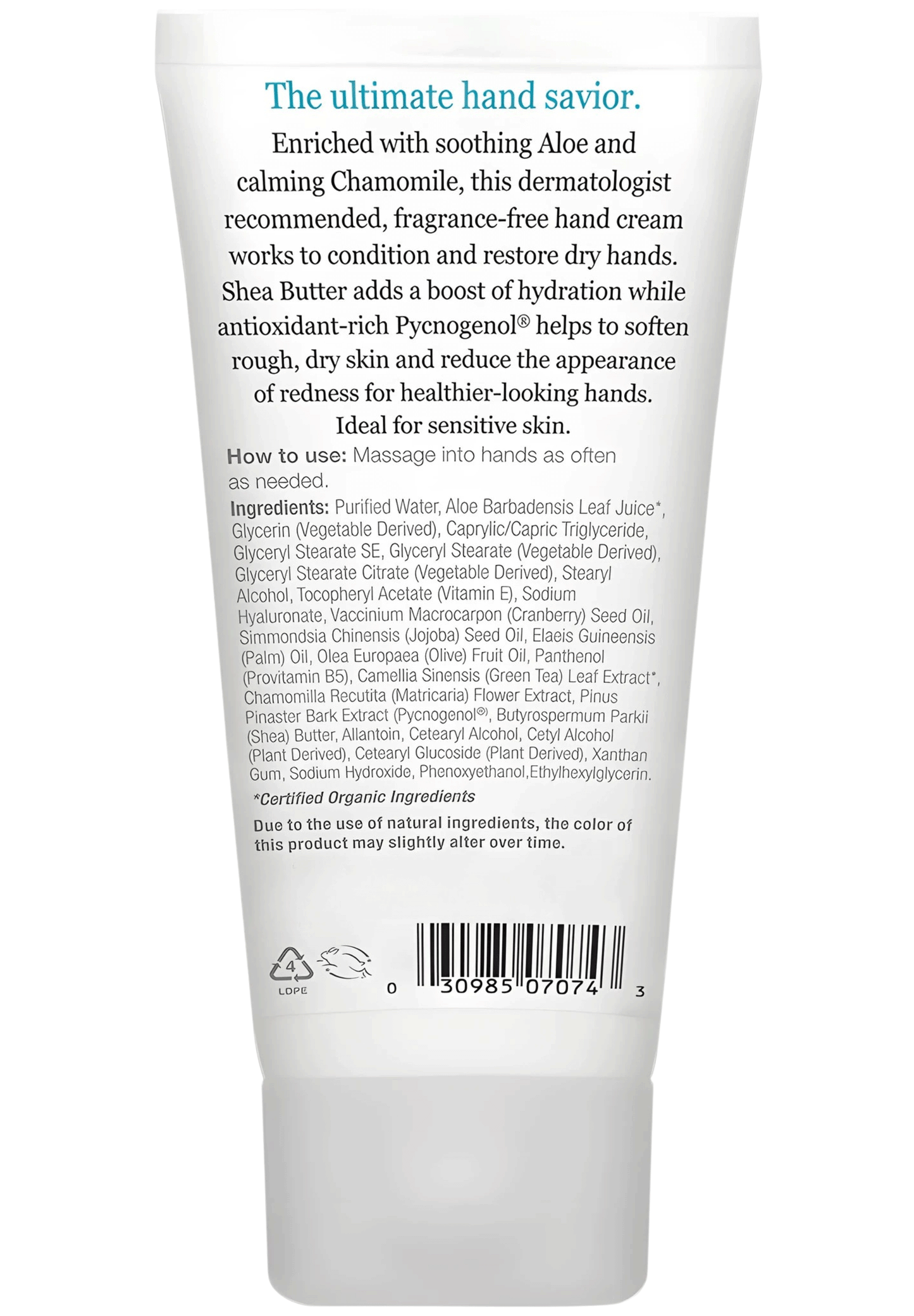 DermaE Natural Bodycare Vitamin E Fragrance-Free Sensitive Skin Shea Hand Repair Cream