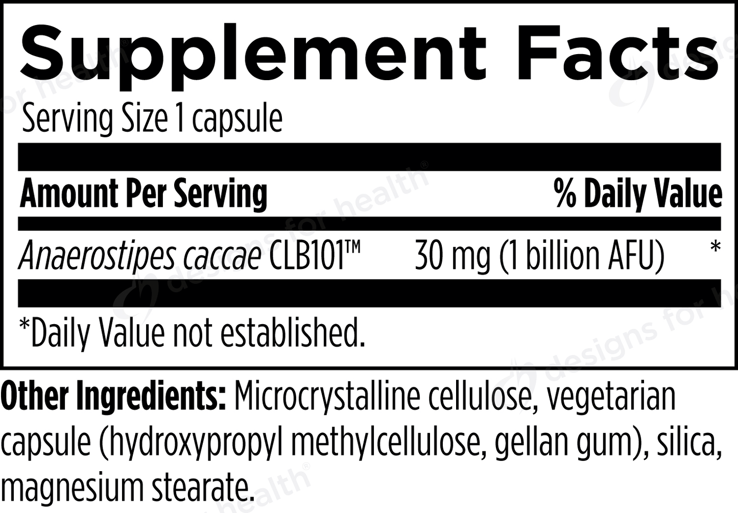 Designs for Health Anaerostipes Probiotic