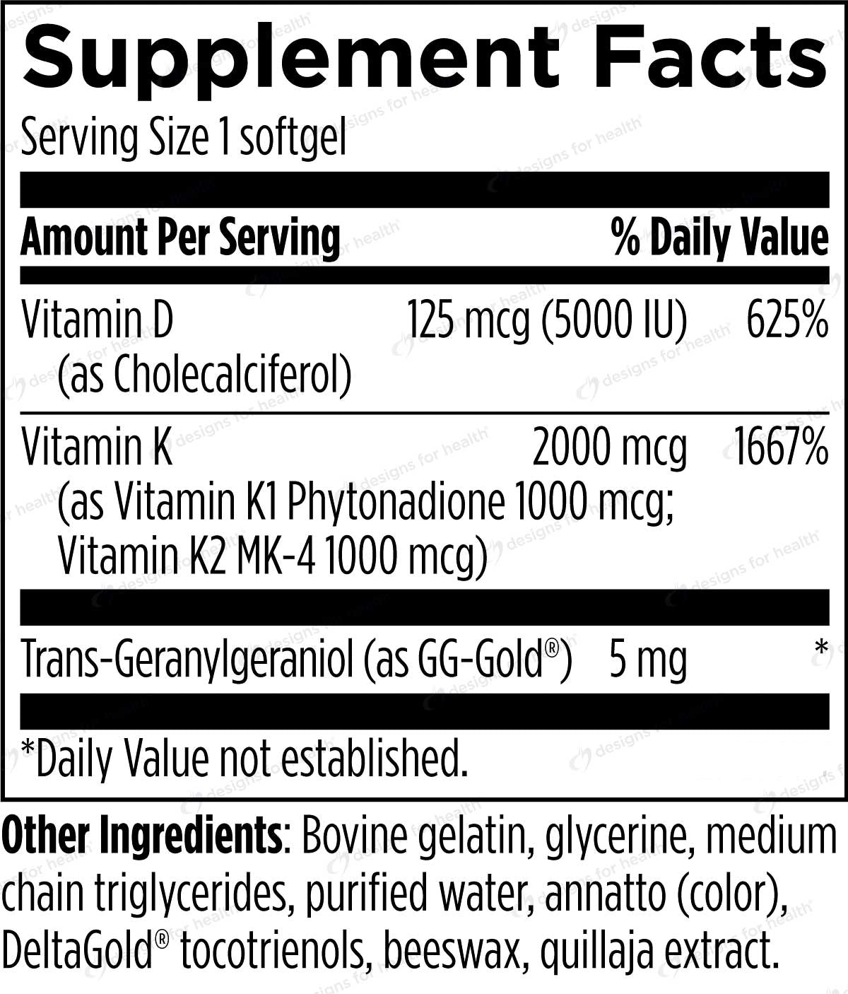 Designs for Health Vitamin D Evail Supreme (Formerly D-Evail Supreme)