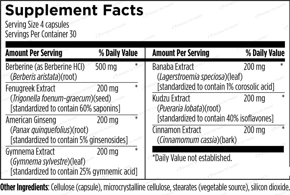 Designs for Health GlucoSupreme Herbal