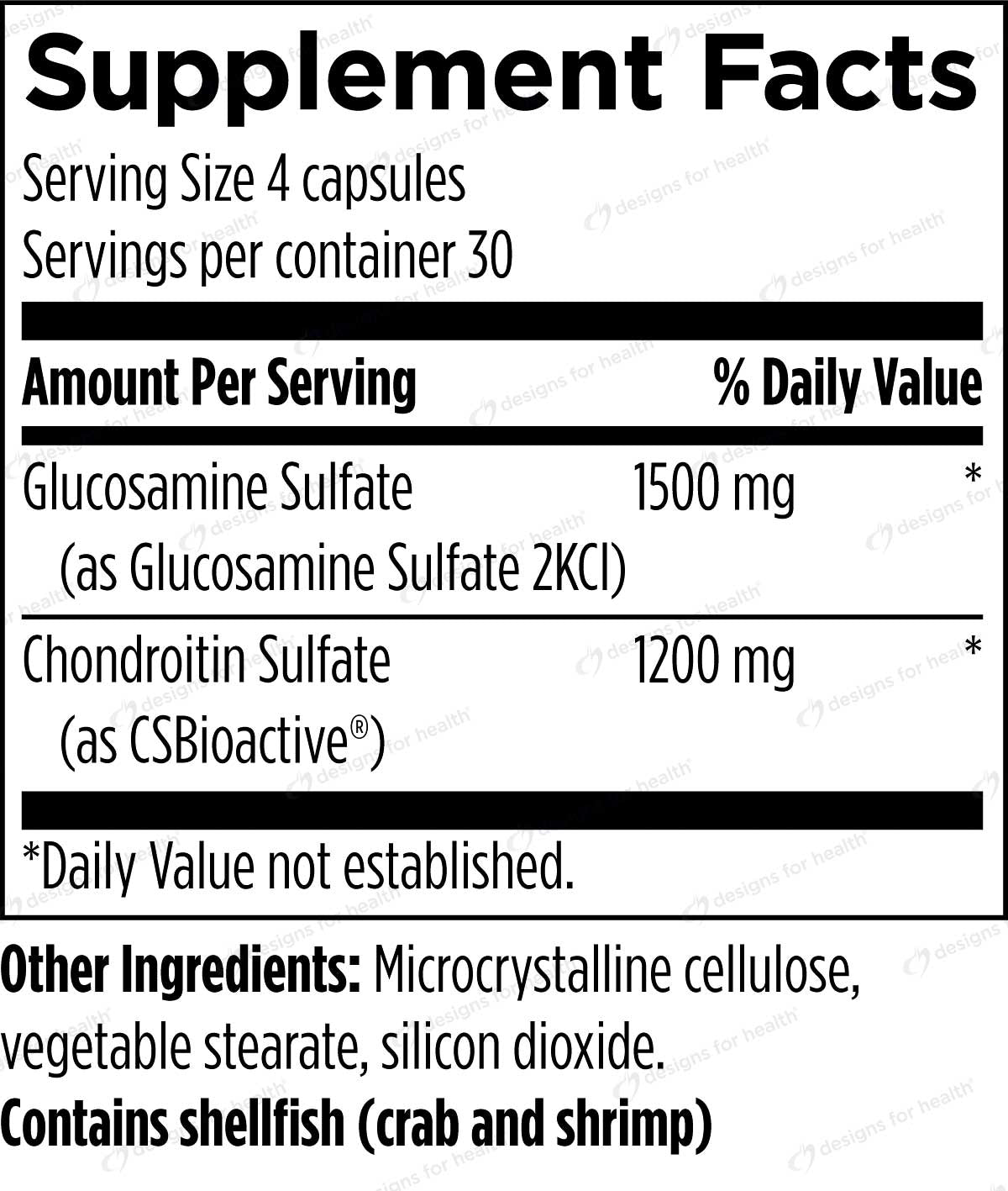 Designs for Health Glucosamine Chondroitin