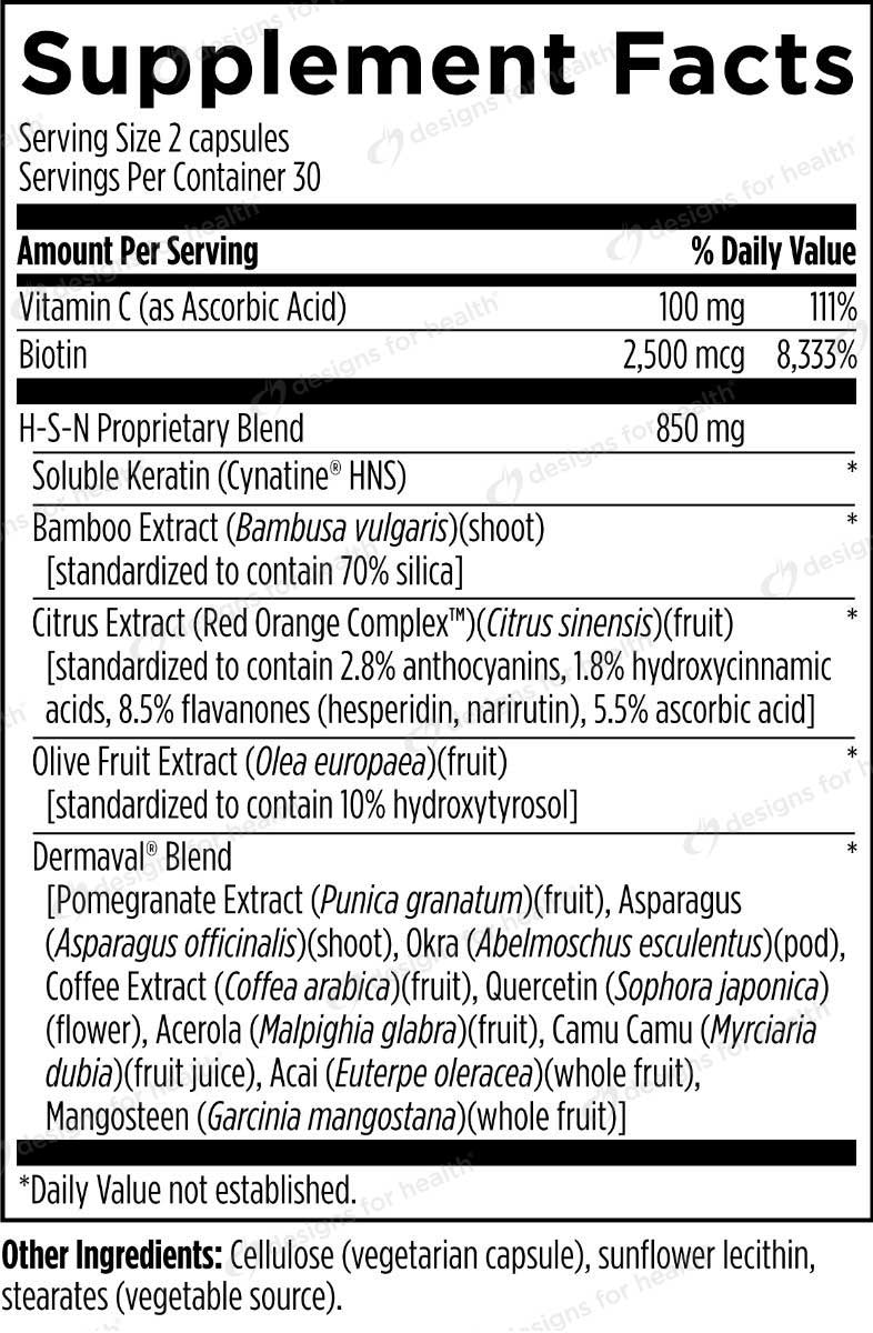 Designs for Health H-S-N Radiance Capsules (Formerly H-S-N Complete)