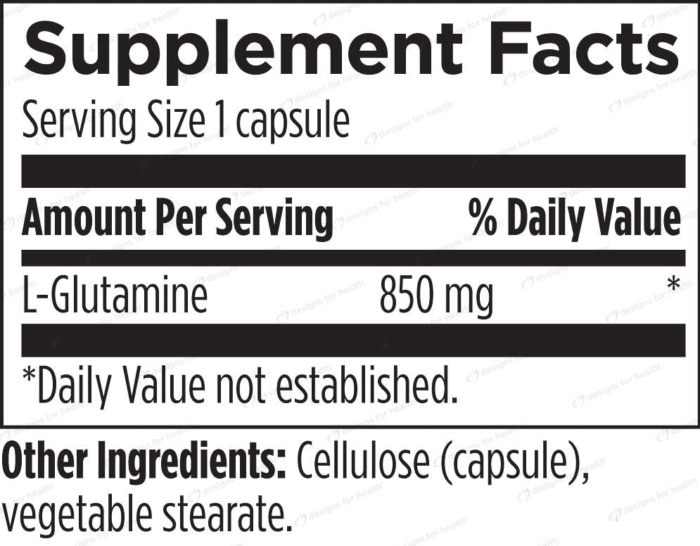 Designs for Health L-Glutamine 850 mg Capsule