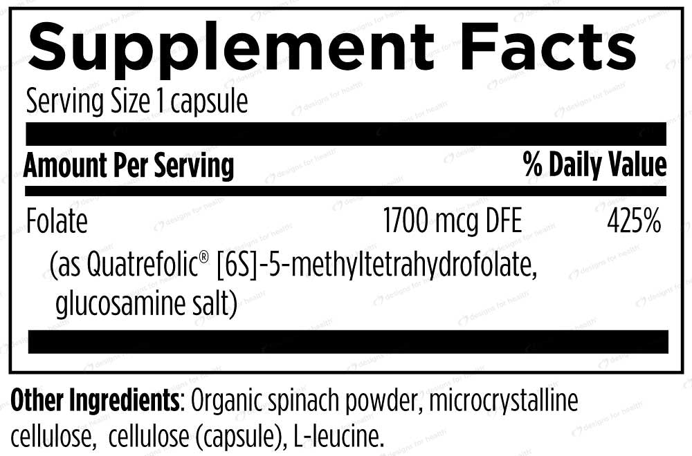 Designs for Health L-5-MTHF (1 mg) 1700 mcg DFE