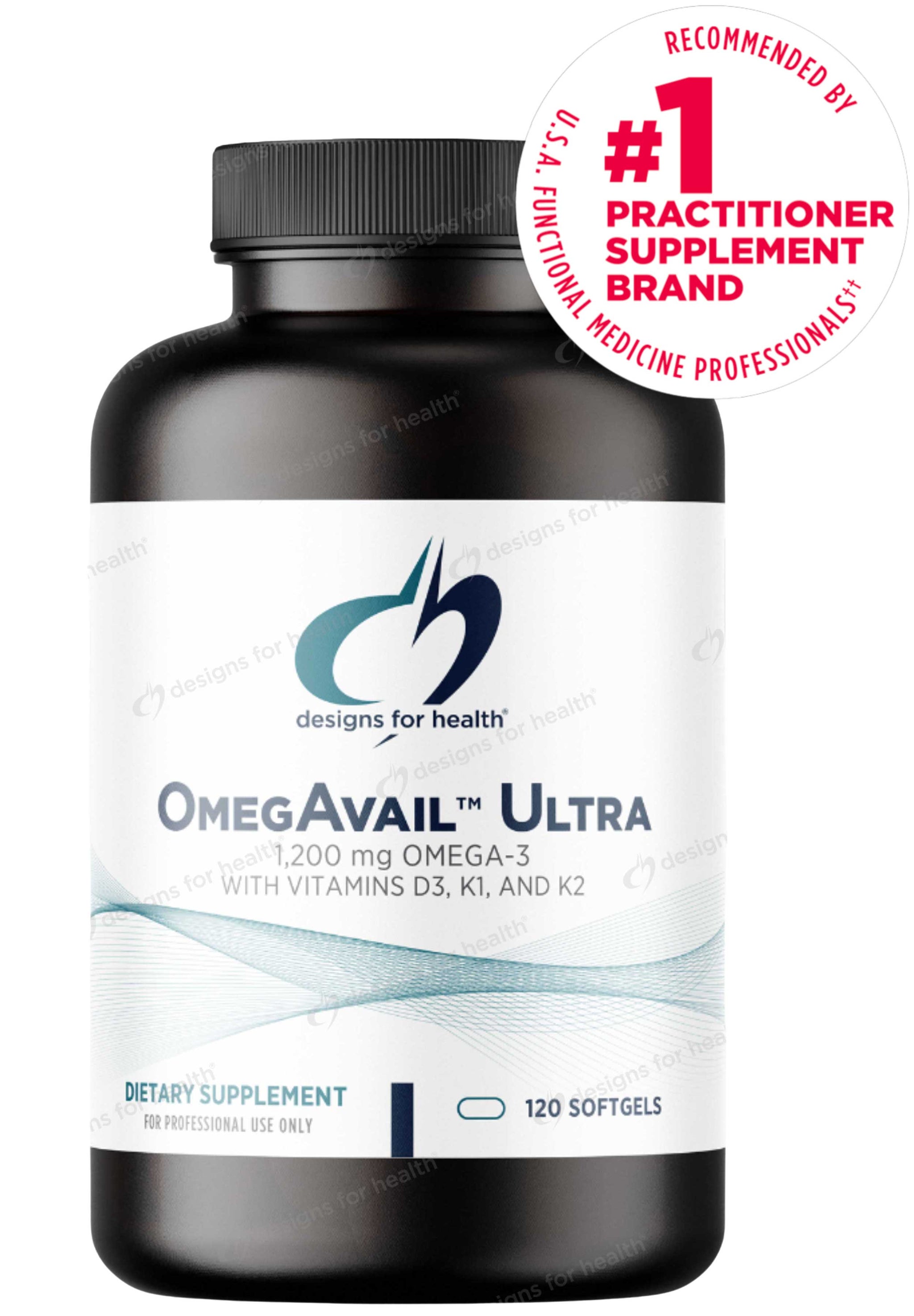 Designs for Health OmegAvail Ultra with Vitamin D3, K1 and K2 (OmegAvail Ultra TG)
