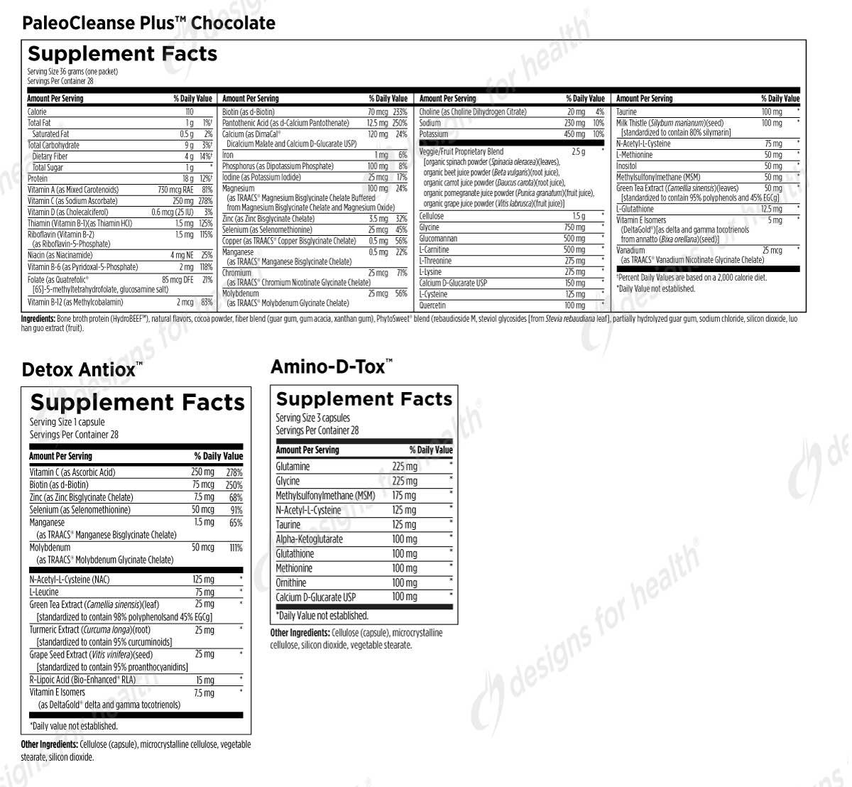Designs for Health PaleoCleanse Plus Detox Program, 14 Day Detox Kit