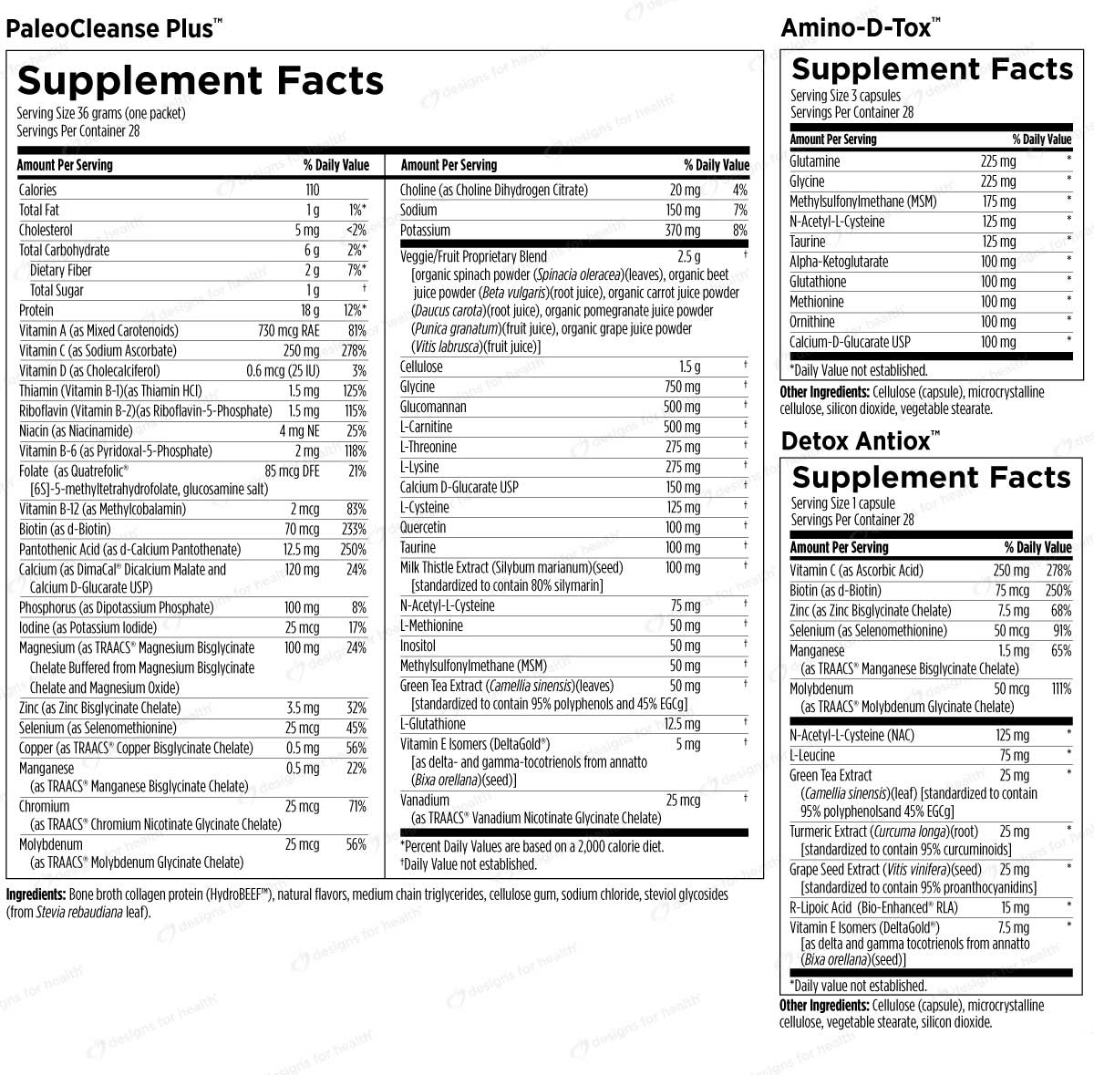 Designs for Health PaleoCleanse Plus Detox Program, 14 Day Detox Kit