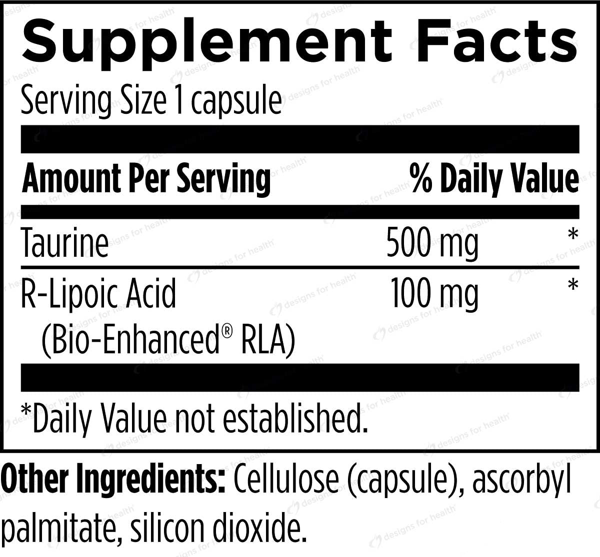 Designs for Health Stabilized R-Lipoic Acid Supreme