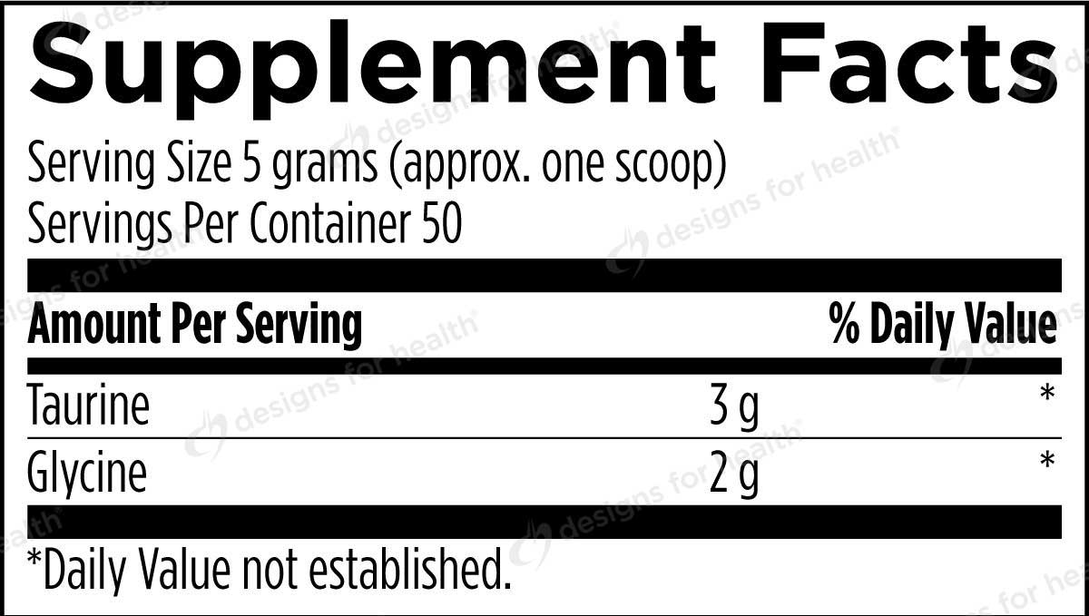 Designs for Health Taurine + Glycine Powder