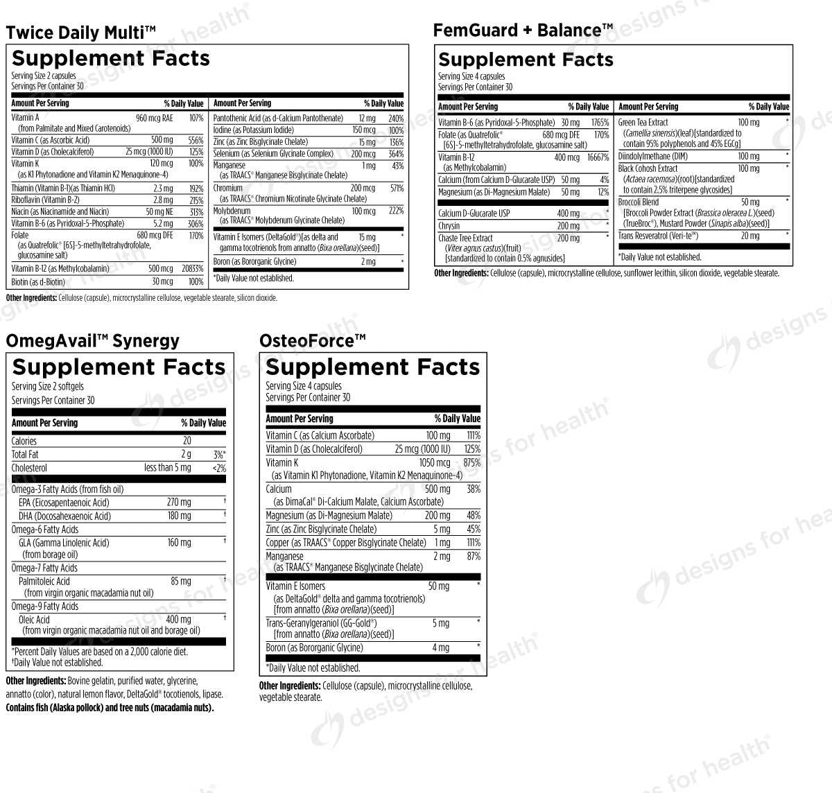 Designs for Health Women's Twice Daily Essential Packets