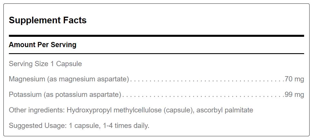Douglas Laboratories Magnesium Potassium Aspartate (Formerly Magnesium / Potassium Complex)