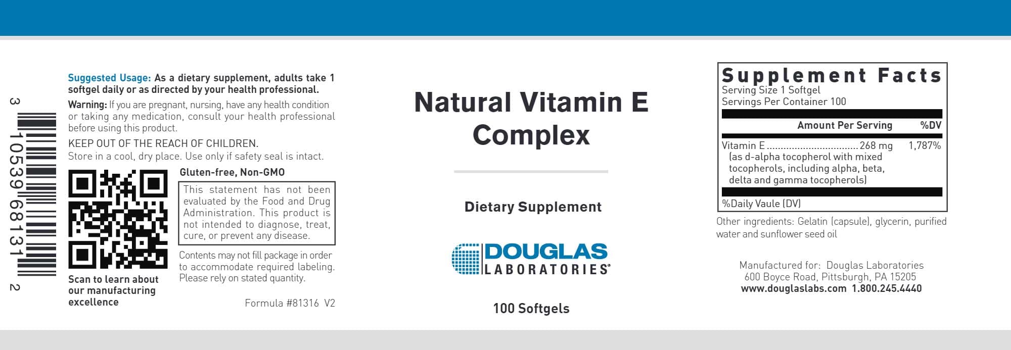 Douglas Laboratories Natural Vitamin E Complex