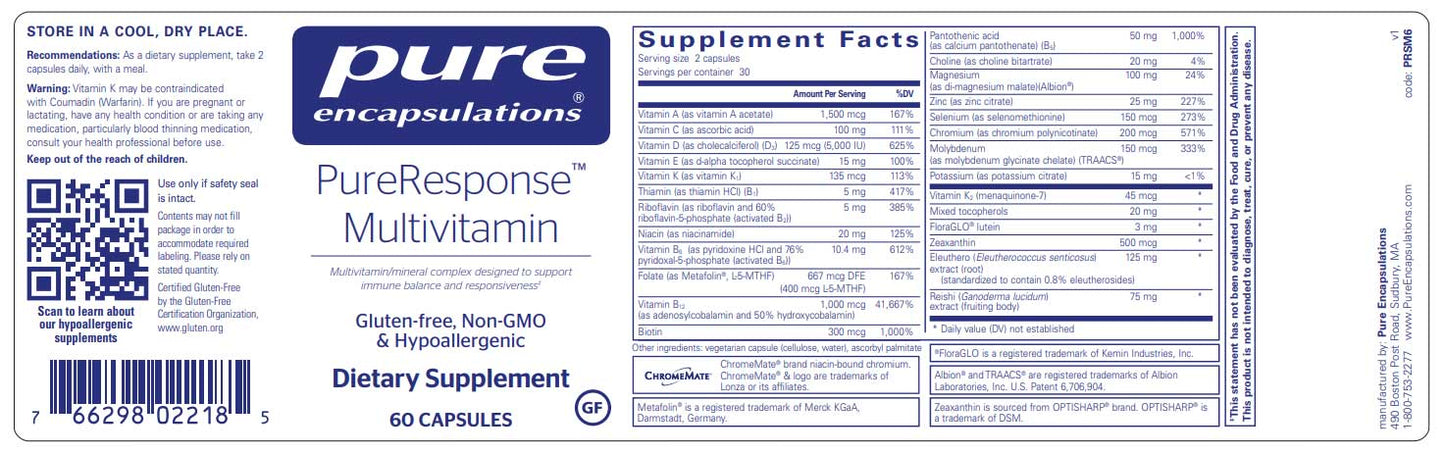 Pure Encapsulations PureResponse Multivitamin