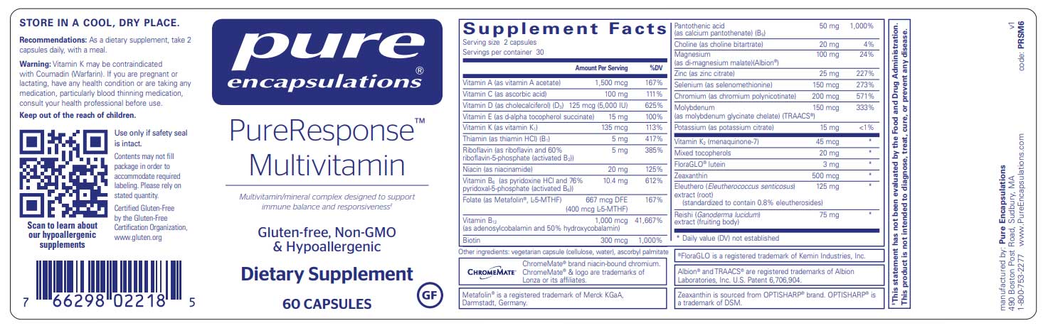 Pure Encapsulations PureResponse Multivitamin
