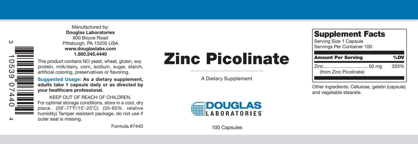 Douglas Laboratories Zinc Picolinate 50mg