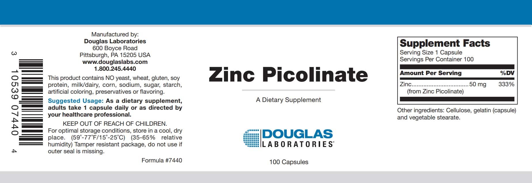Douglas Laboratories Zinc Picolinate 50mg