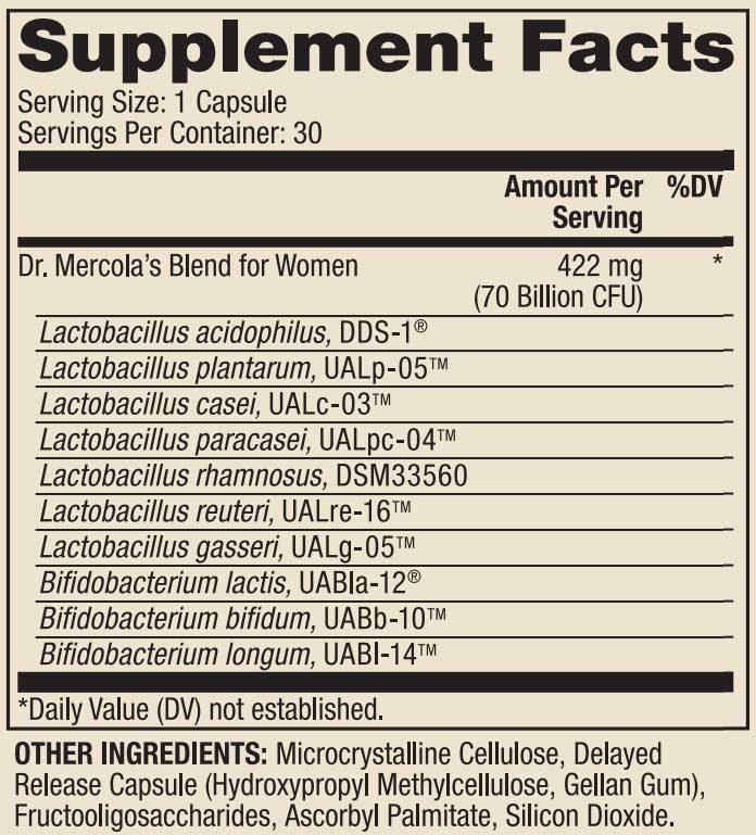 Dr. Mercola Complete Probiotics for Women