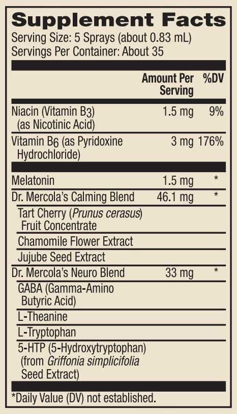 Dr. Mercola Sleep Support with Melatonin Spray (Formerly Melatonin Sleep Support)
