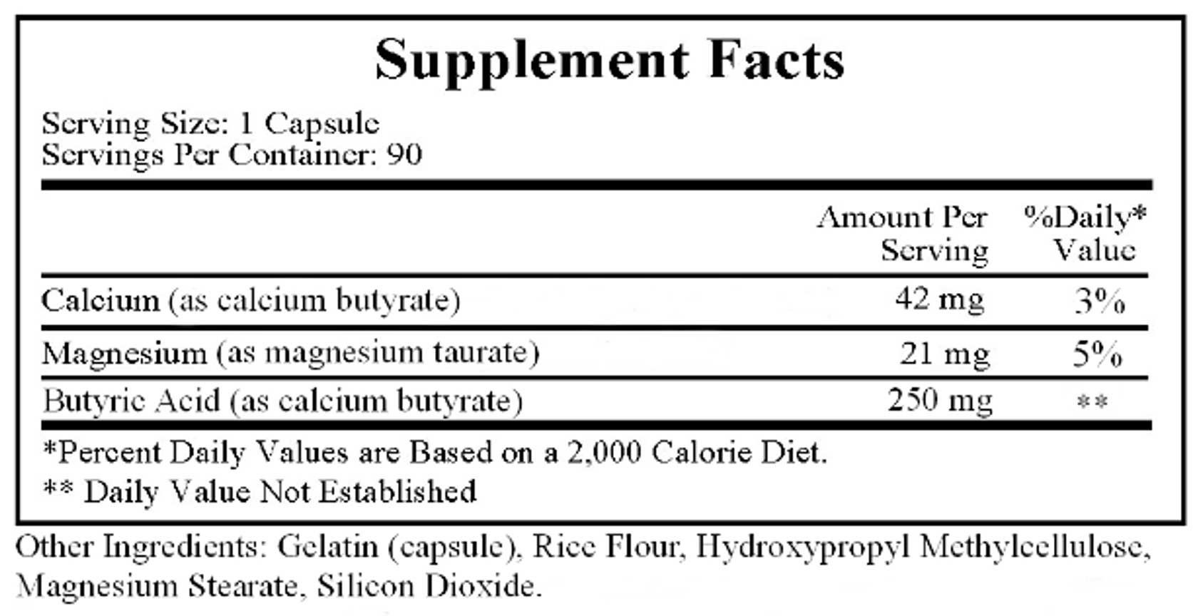 Ecological Formulas/Cardiovascular Research Butyric Acid