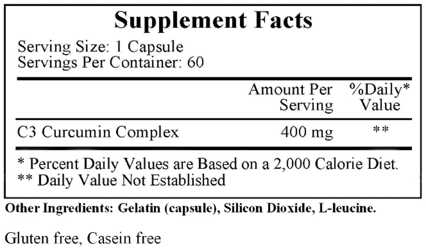 Ecological Formulas/Cardiovascular Research C3 Curcumin Complex 400 mg