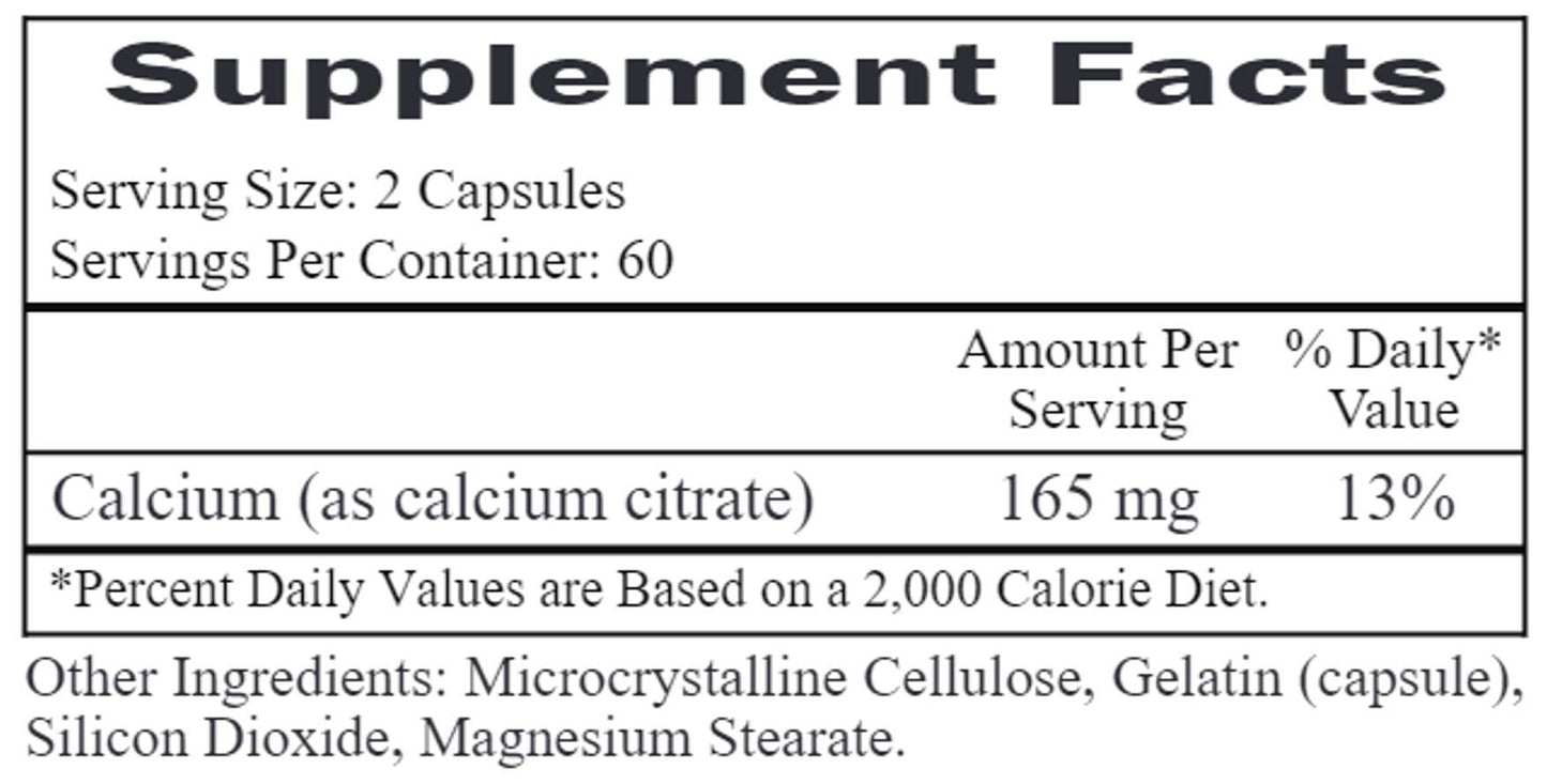 Ecological Formulas/Cardiovascular Research Calcium Citrate 165 mg