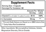Ecological Formulas/Cardiovascular Research Carnosine 50 mg