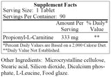 Ecological Formulas/Cardiovascular Research Cohealon (Propionyl-L-Cartinine HCl)
