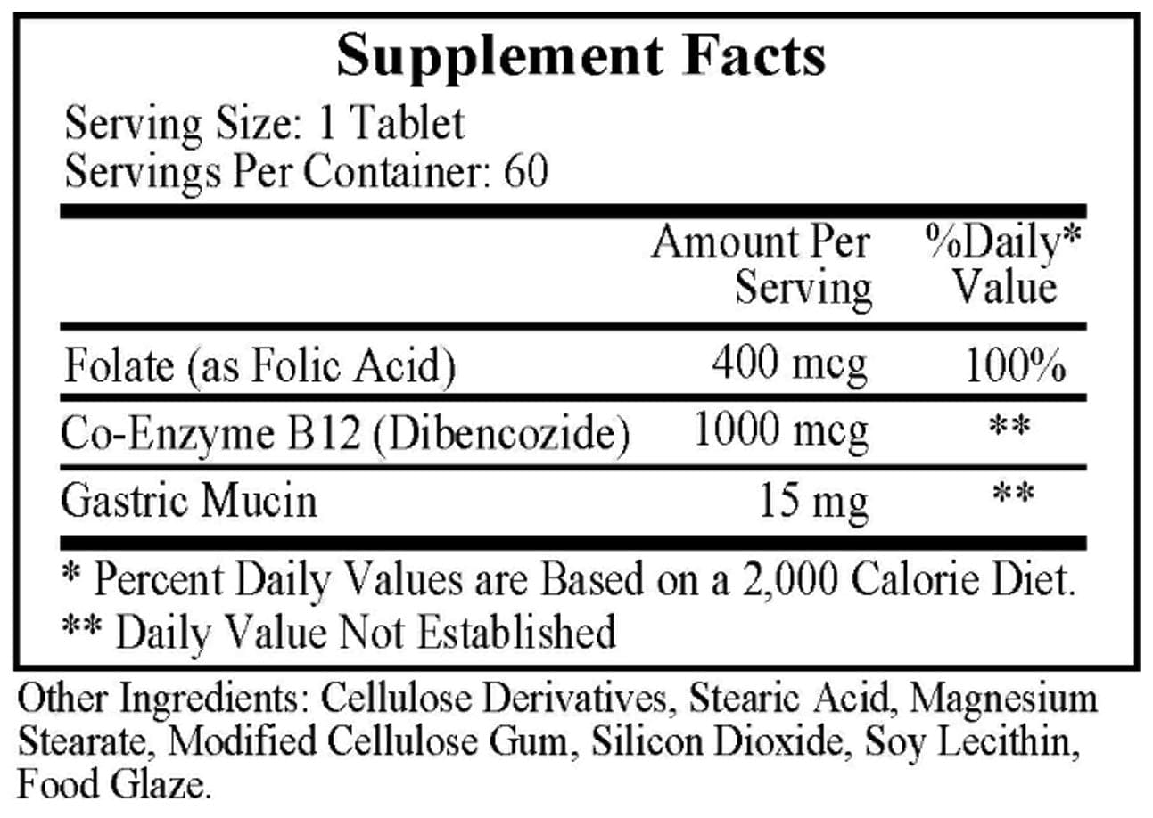 Ecological Formulas/Cardiovascular Research Dibencozide (Co-Enzyme B12 with Folic Acid)