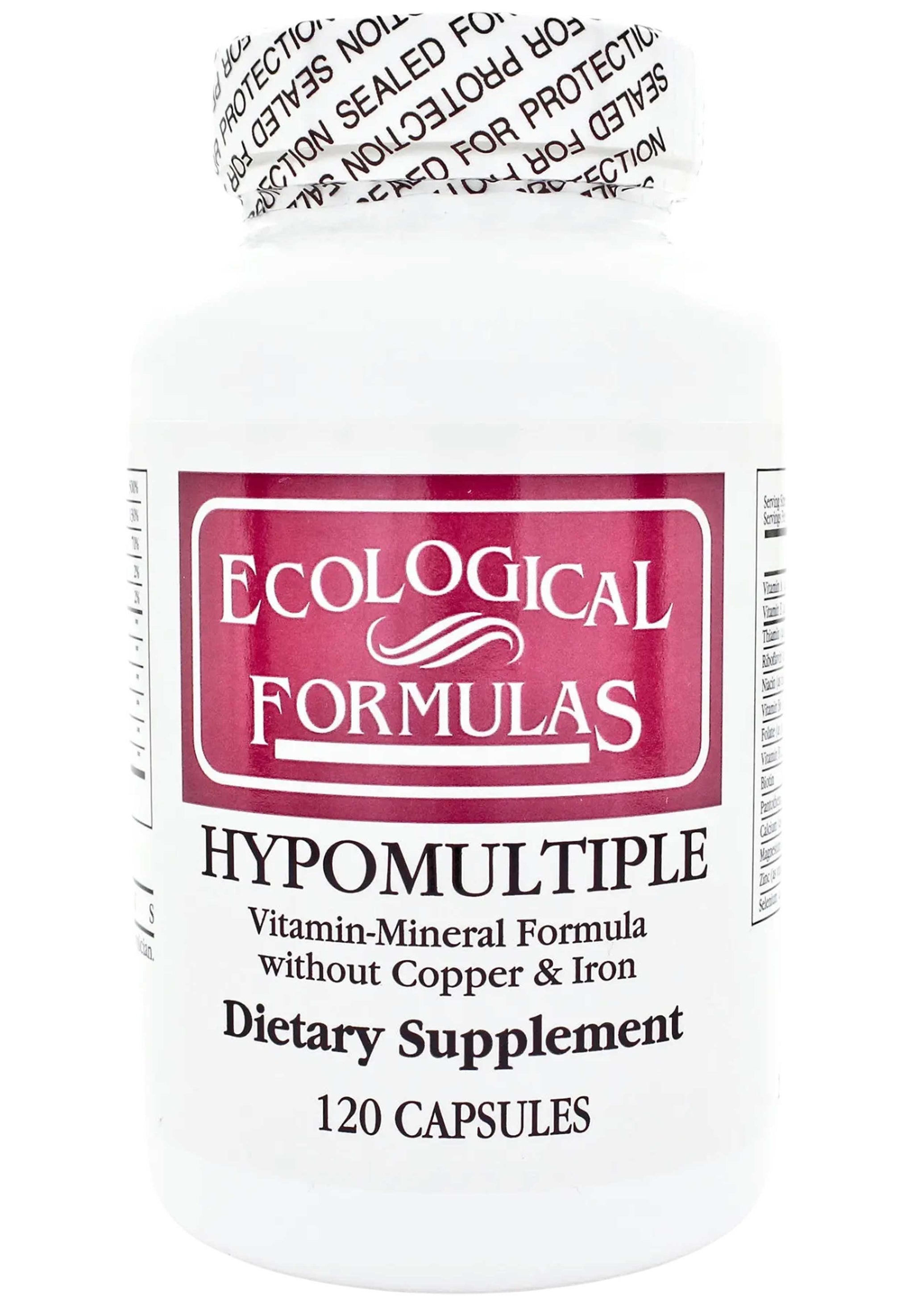 Ecological Formulas/Cardiovascular Research Hypomultiple without Copper and Iron
