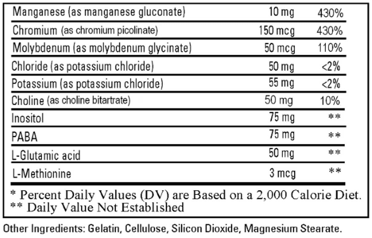 Ecological Formulas/Cardiovascular Research Hypomultiple without Copper and Iron
