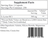 Ecological Formulas/Cardiovascular Research L-Lysine 500 mg