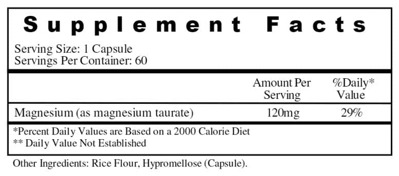 Ecological Formulas/Cardiovascular Research Magnesium Taurate