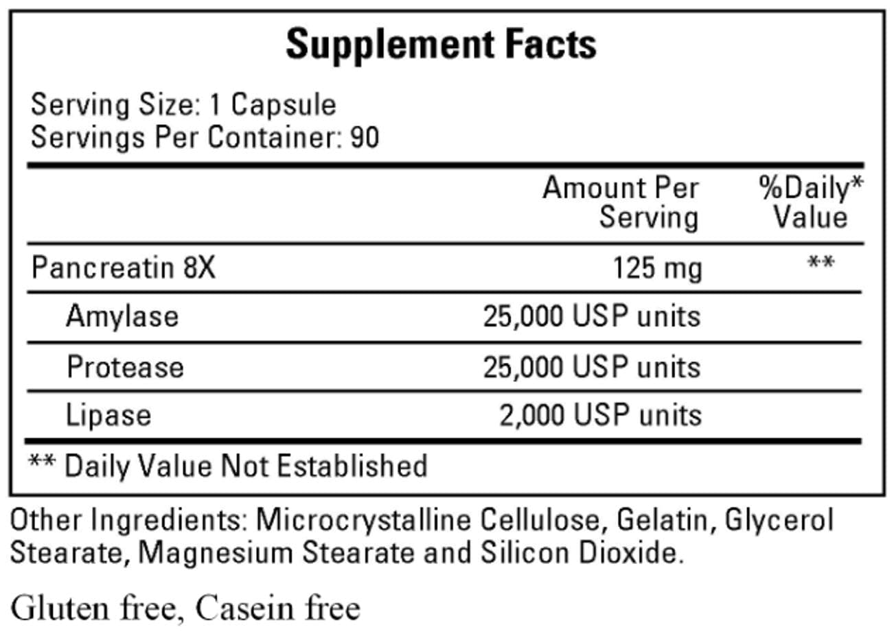 Ecological Formulas/Cardiovascular Research Pan-8-Supreme (Pancreatin-8X)