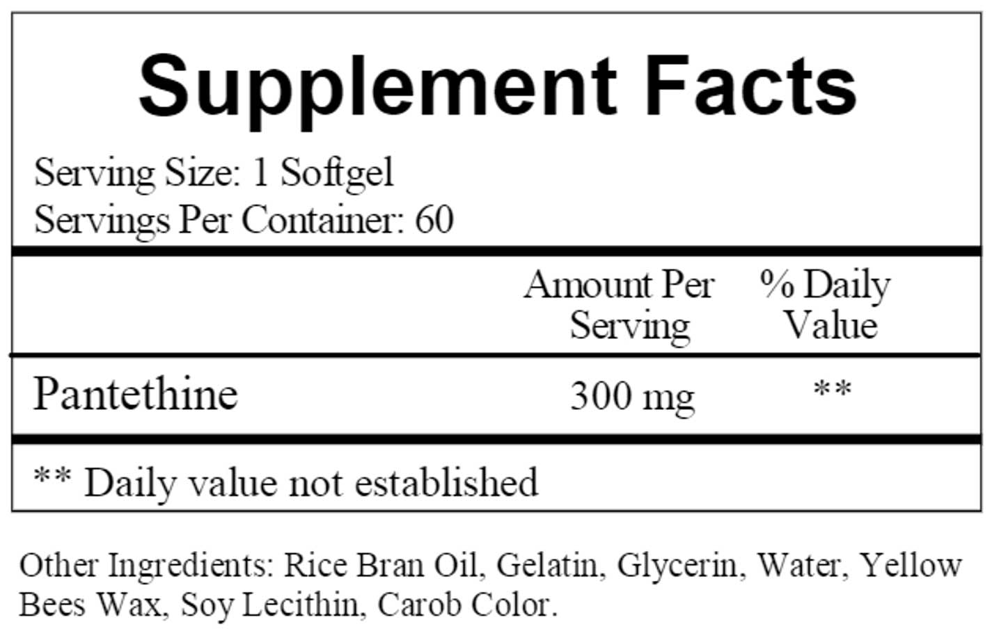 Ecological Formulas/Cardiovascular Research Pantethine-300