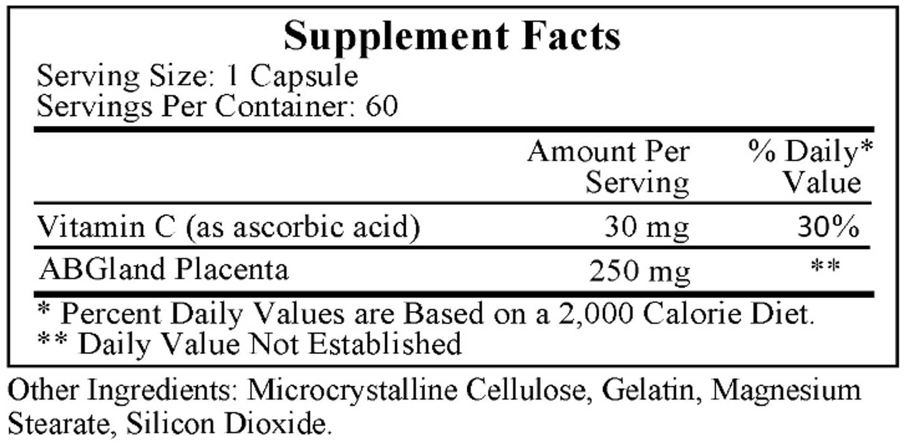 Ecological Formulas/Cardiovascular Research Placenta (Lyophilized)