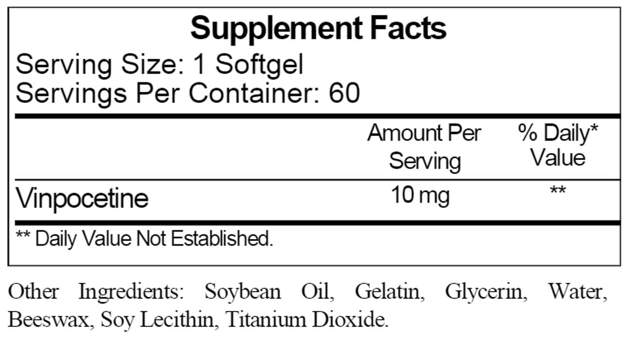 Ecological Formulas/Cardiovascular Research Vinpocetine 10mg