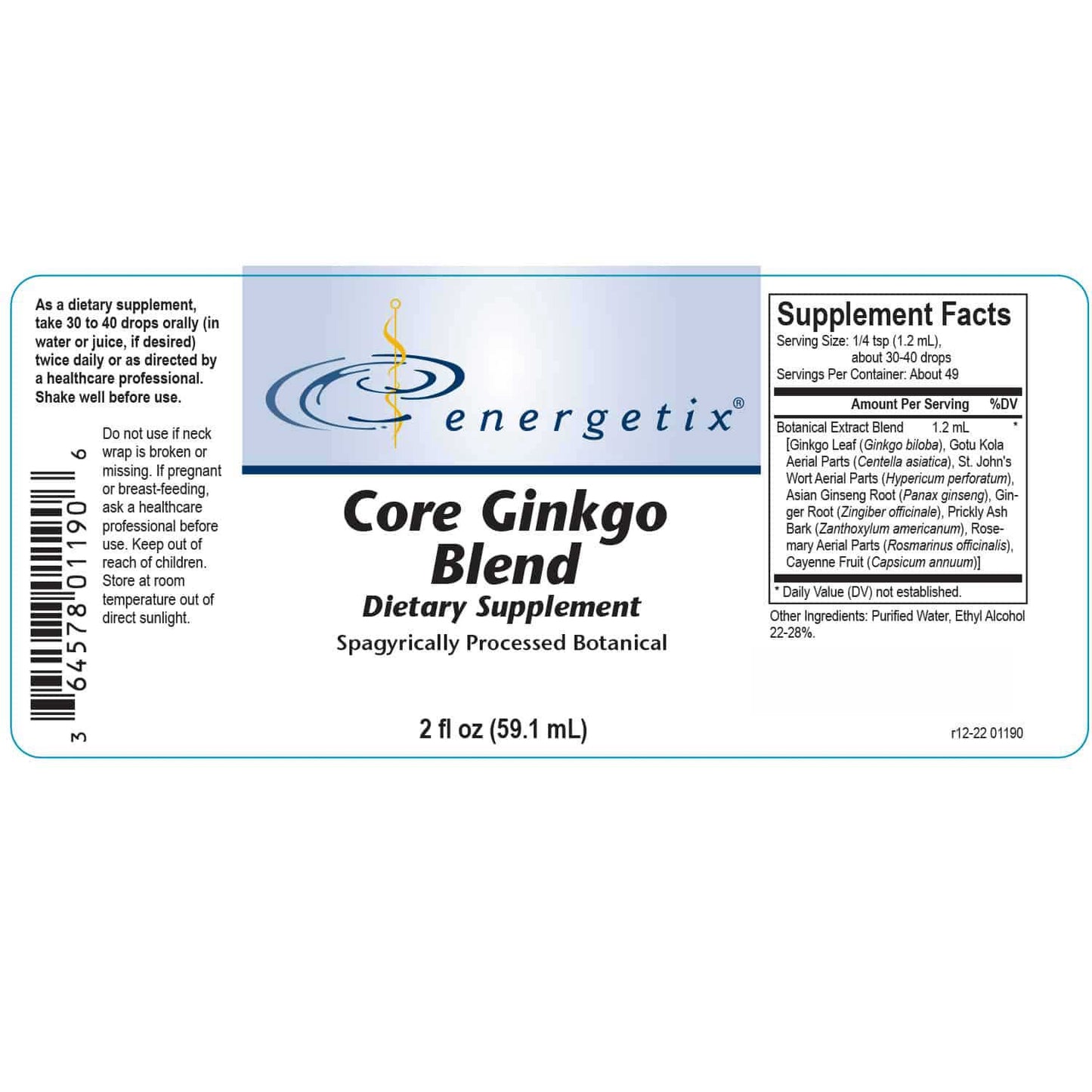 Energetix Core Ginkgo Blend