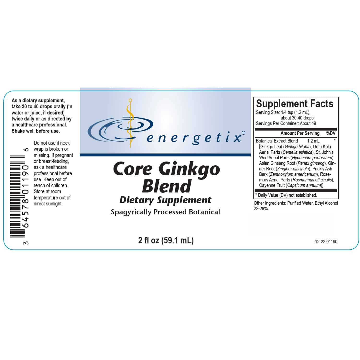Energetix Core Ginkgo Blend