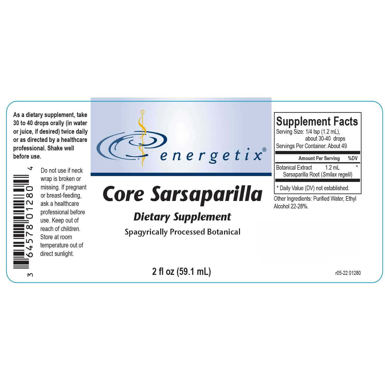Energetix Core Sarsaparilla
