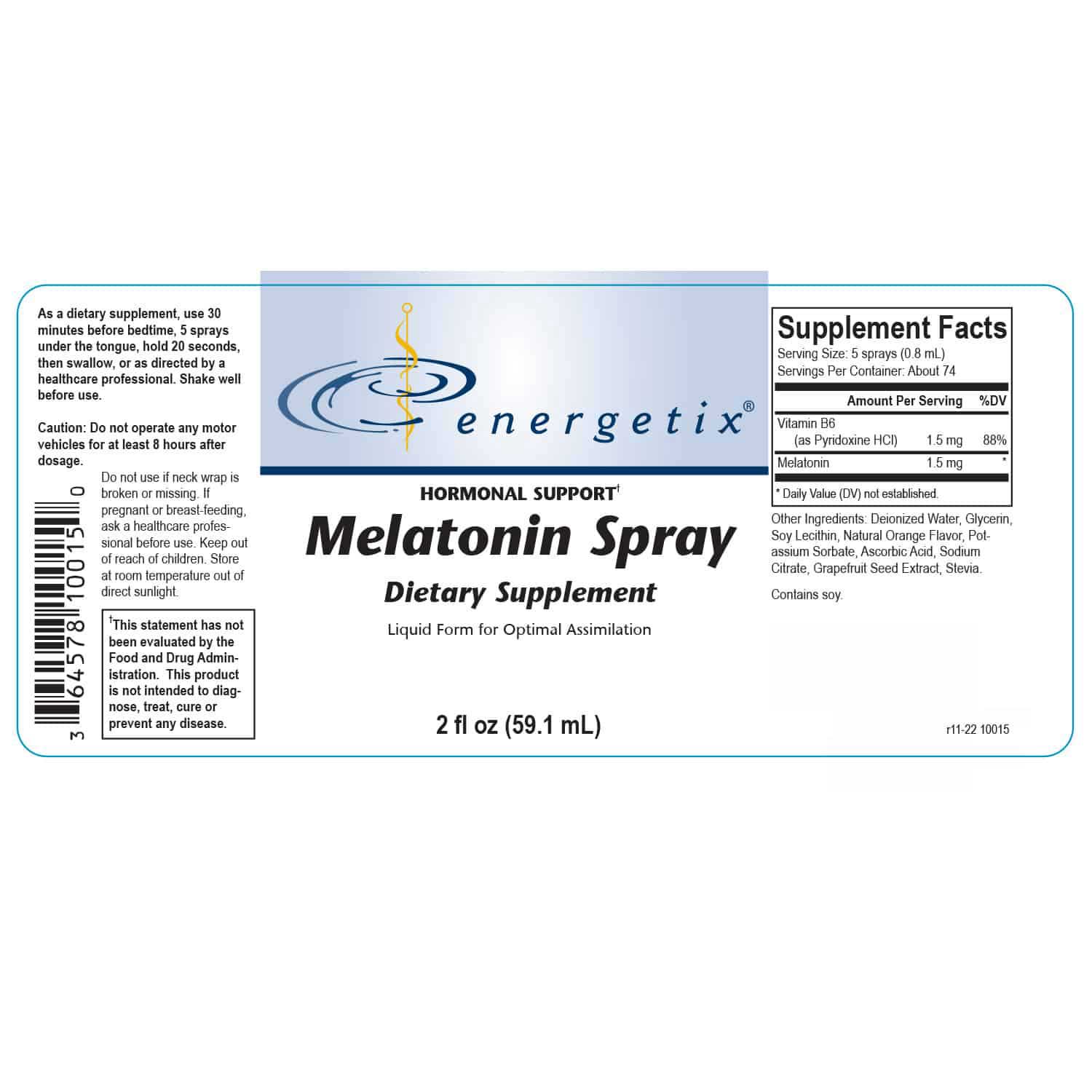 Energetix Melatonin Spray