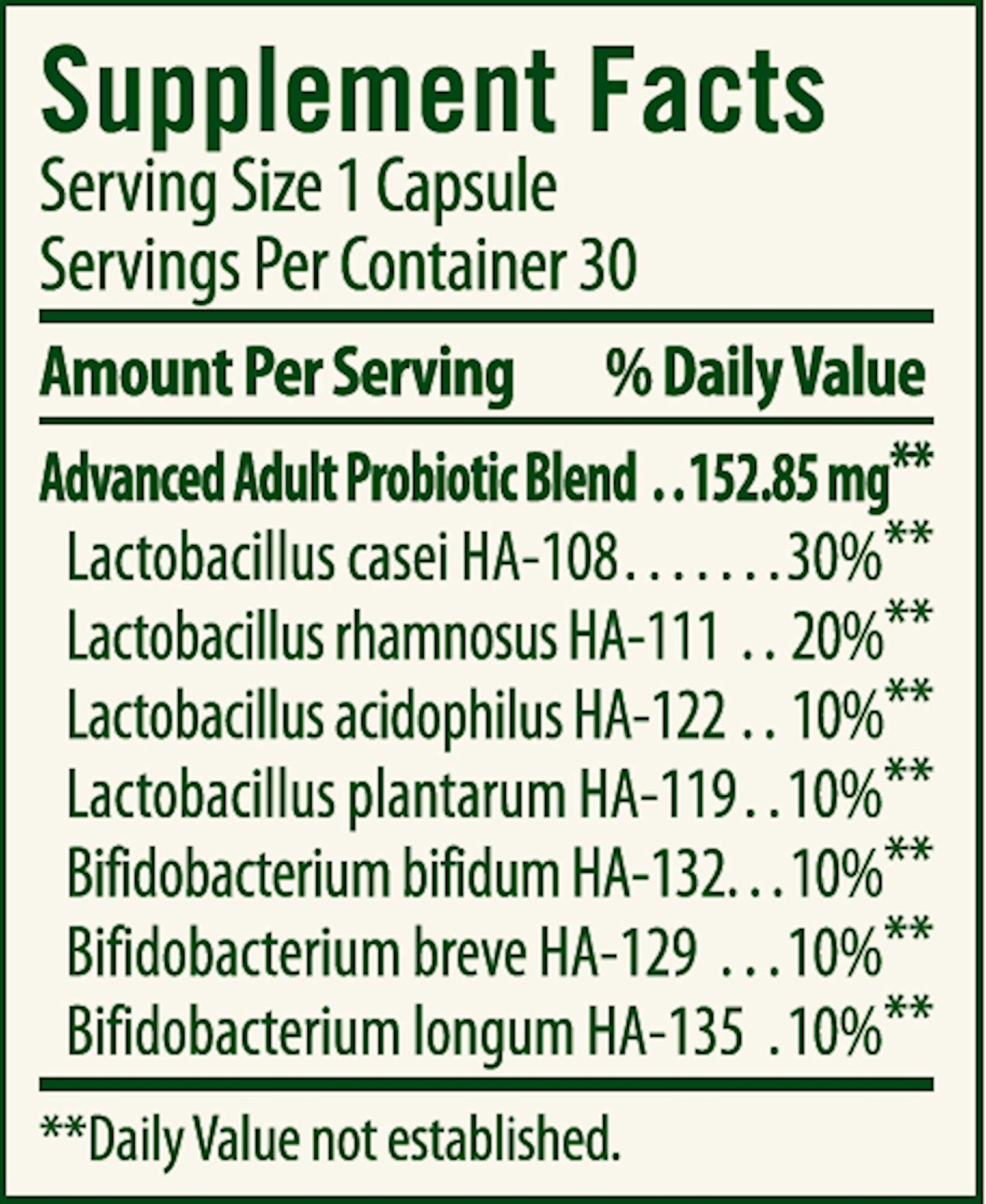 Flora Advanced Adult's Blend Probiotic