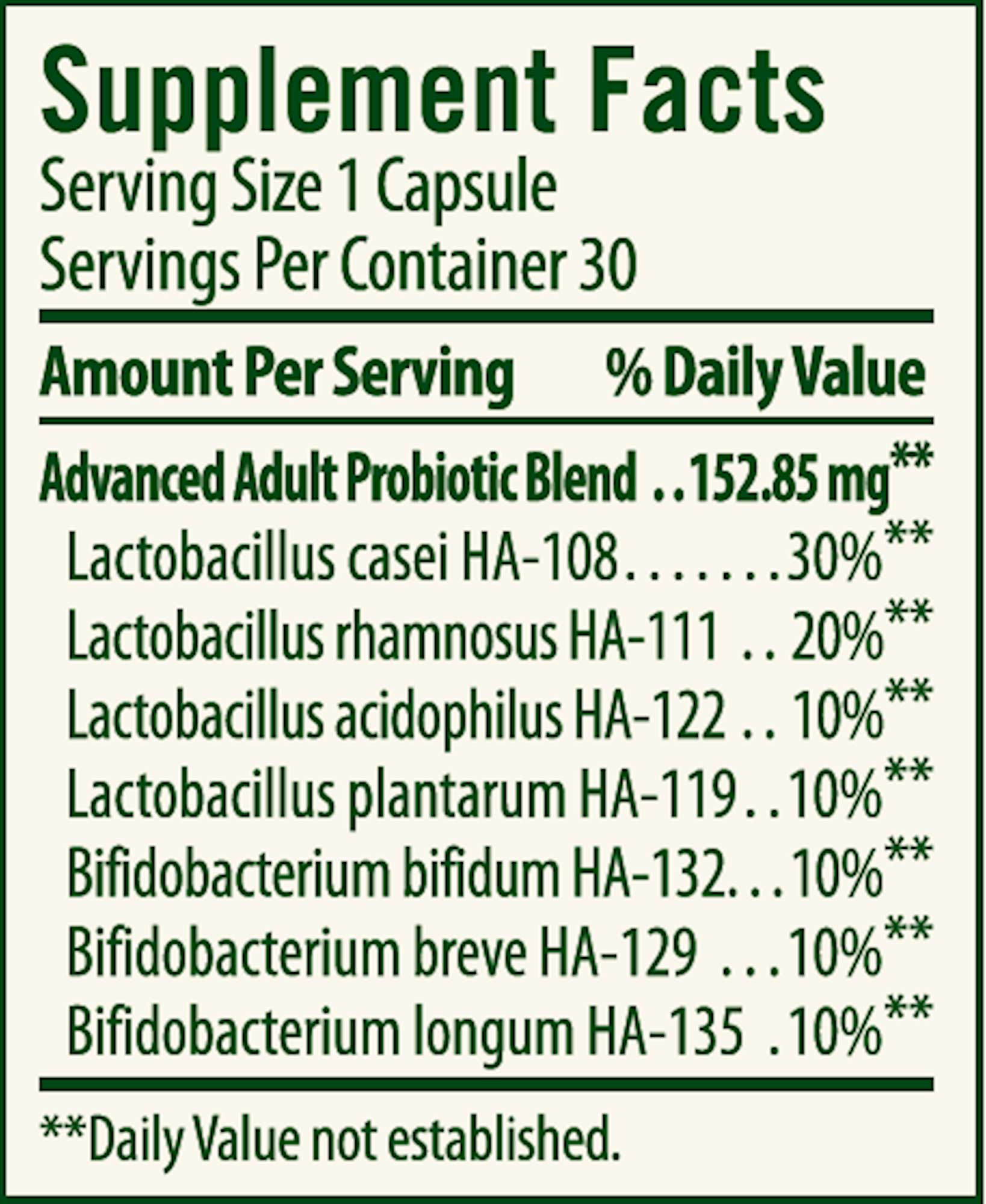 Flora Advanced Adult's Blend Probiotic